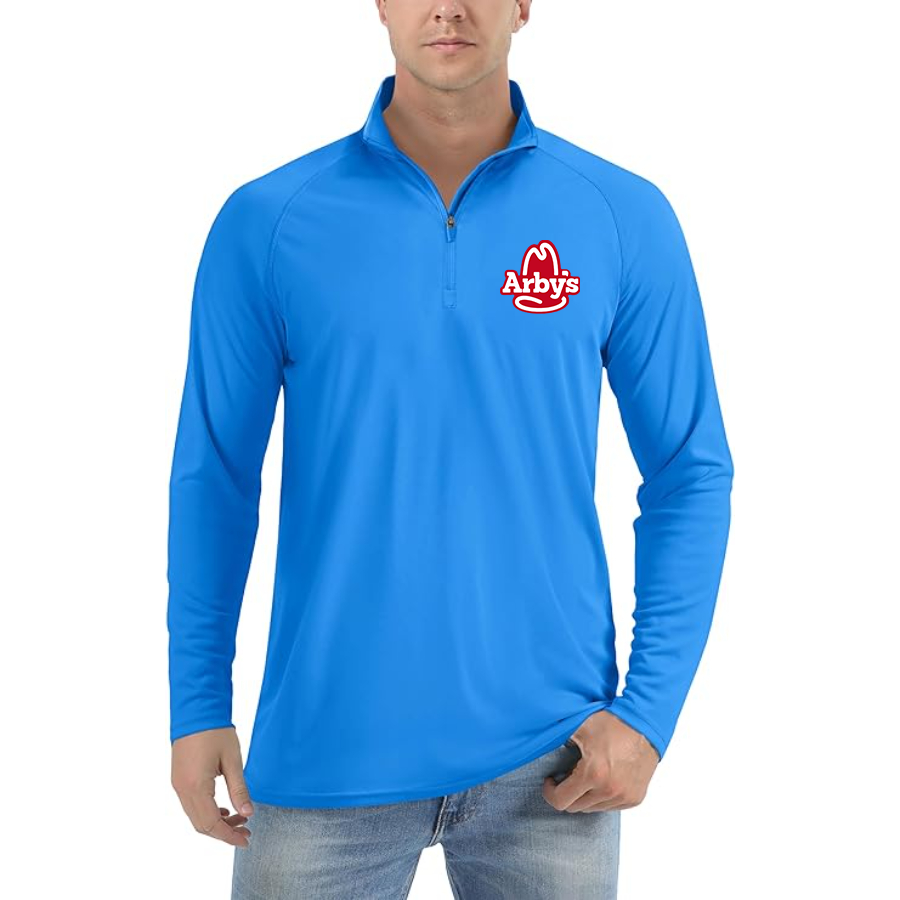 Men's  Arbys Lightweight Quarter-Zip Athletic Shirt Long Sleeve